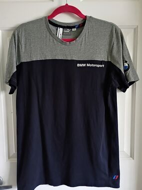 Puma BMW Motorsport Short Sleeve Crew Tee - Gray & Navy
